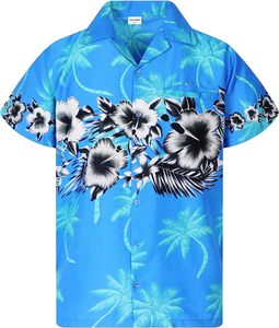 Free Shipping Summer Breathable Knitted Hawaiian <strong>Shirt</strong> for <strong>Men</strong> <strong>Funky</strong> Casual Button Very Loud Shortsleeve Unisex Flower Chest - Product Image 3