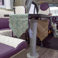 Pied de table pliable pour camping-car, en alliage d'aluminium, base de table pliable, pied réglable télescopique, support de bureau pour camping-car, bateau