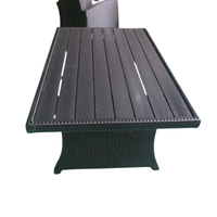 PLWICKER Langet Ensemble de salon de jardin moderne pliable 4 pièces en rotin, mobilier d'extérieur fabriqué au Vietnam, emballé en carton