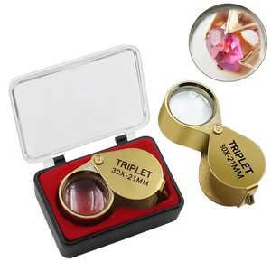 30X Bijoutiers Pliant En Métal Loupe <span class=keywords><strong>Mini</strong></span> Loupe De Poche Portable Lentille En Verre Diamant Bijoutiers Outils Pour Les Yeux - Product Image 6