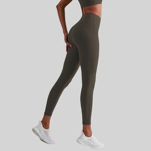 Leggings de Yoga para Mujer, Color Durazno, de Cintura Alta, Levanta Glúteos, para Danza, Entrenamiento, Fitness, Elásticos, de Secado Rápido, con Estiramiento en Cuatro Direcciones - Product Image 3