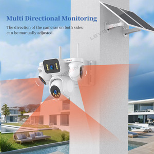 Ls tầm nhìn HD 4K 16X Zoom bốn ống kính bốn màn hình aov IP 4G Thẻ Sim CCTV bảng điều khiển năng lượng mặt trời Camera giám sát Ptz - Product Image 5