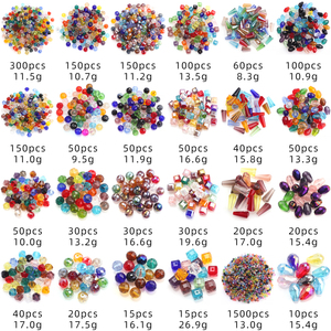 ZHB Hobbyworker Mix ShapesGlass Beads para la fabricación de joyas Crystal Bicone Pagoda Tower Drops Rondelle Beads Bracelet Charms - Product Image 3