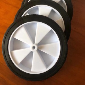 Plowing 8 Inch White <b>Trolley</b> Wheels 8mm Inner Diameter <b>Camping</b> Cart Wheel PVC Material Manual Pushcart Wheel - Product Image 3