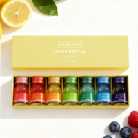 Bouteilles en verre transparent de 30 ml, 60 ml, 250 ml pour les soins de santé, les shots de compléments alimentaires, les boissons énergisantes avec bouchon en aluminium, impression d'un logo personnalisé
