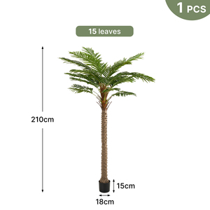 Palmera Artificial de Interior, Planta Tropical Realista de Plástico, Hojas de Alta Simulación, Resistente a los Rayos UV, Pieza Única, para Decoración de Acción de Gracias - Product Image 3