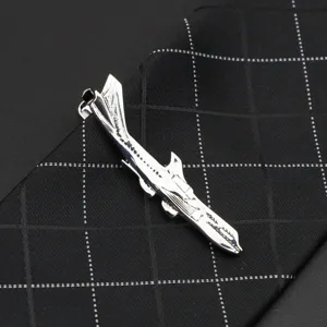 定制金条3D飞机造型棒金属袖扣翻领别针徽章领带夹套装纪念品礼品