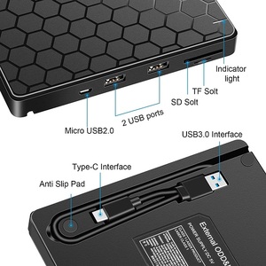 Lecteur <span class=keywords><strong>DVD</strong></span> externe portable <span class=keywords><strong>2022</strong></span>, nouveau modèle mince, USB 3.0 & Type-C, hub optique, lecteur <span class=keywords><strong>DVD</strong></span> 8x, lecteur CD 24x, duplicateur de CD, graveur <span class=keywords><strong>DVD</strong></span> externe - Product Image 2