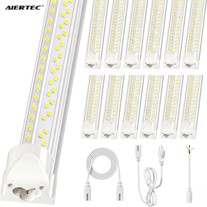 Energy Saving 100W V Shape Integrated T8 Light 8ft Long Lifespan SMD2835 Shop <b>Lighting</b> for Garage Warehouse <b>Workshop</b> Supermarket - Product Image 1