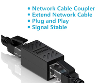 Coupleur RJ45, prolongateur Ethernet 1000 Mbps, connecteur LAN, adaptateur d'extension de câble Ethernet Cat6/Cat5e, femelle à femelle