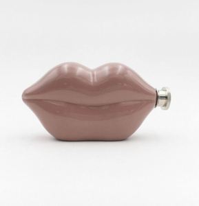 Mini gourde de poche portable d'extérieur en acier inoxydable 304 colorée en forme de lèvres, étanche et durable - Product Image 2