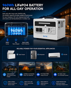 Station d'alimentation portable LiFePO4 960Wh, générateur solaire, alimentation de secours domestique UPS 10ms |   Système d'alimentation de secours - Product Image 2