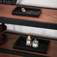 Plateau rectangulaire de luxe en résine artisanale de style Wabi-sabi, ornements, plateau de service pour restaurant, articles décoratifs pratiques