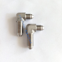 JIC -3an AN3 3AN -3 an (3/8-24) Adaptor pemipaan pas jalur rem Male 45 90 derajat lurus