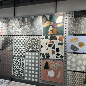 Fabricantes de terraço inorgânico painéis decorativos de paredes de terraço em mosaico de grãos personalizados