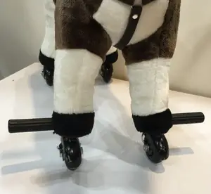 Wholesale Outdoor Walking Animal Mechanical Brown Color Plush Walking Animal Ride For Mall