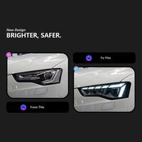 Adapté à la modification du bloc d'éclairage avant des Audi A5 de 2012 à 2016 pour inclure des feux de jour à LED RS5