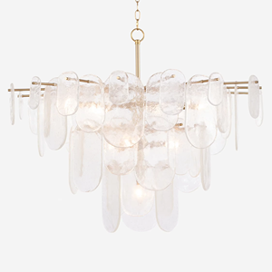 Sau khi hiện đại LED đám mây Frosted Glass Chandelier pháp Chic Vàng Vòng/dài ánh sáng mặt dây chuyền phòng khách Đèn trần - Product Image 1