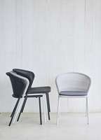 Mobilier d'extérieur Chaises de jardin au design moderne avec cadre en aluminium Meubles de patio Ensembles de chaises de salle à manger d'extérieur empilables