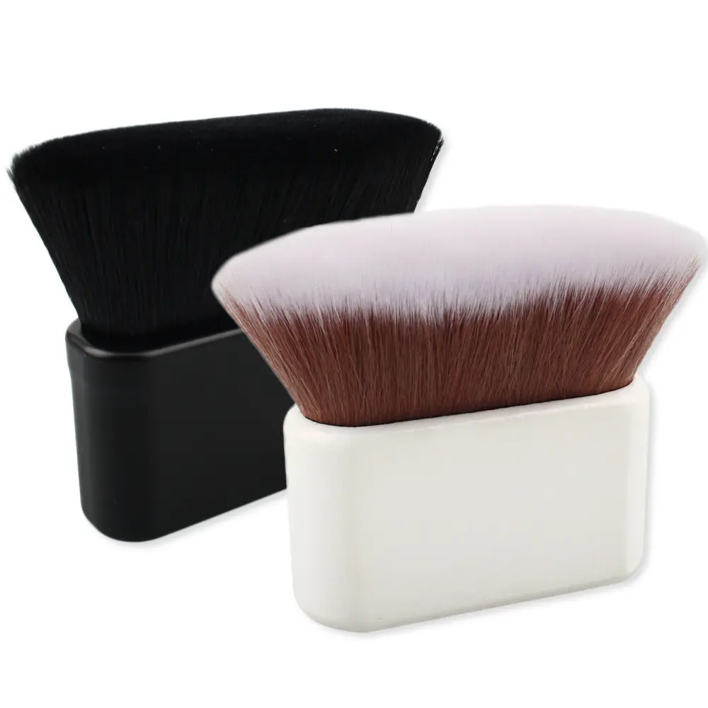 Make up Custom Logo Flat kabuki Body and Neck Powder makeup brush Shaving Face Blush Neck Brush