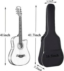 Échantillon gratuit, vente en gros directe d'usine, guitare acoustique, sac en coton ajouté, sac de transport professionnel pour guitare, support dorsal - Product Image 4