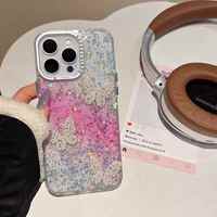 Nouvelle coque à paillettes dégradées pour iPhone 18 17 16 15 14, étui de téléphone portable avec strass et protection d'objectif IMD, livraison gratuite en stock