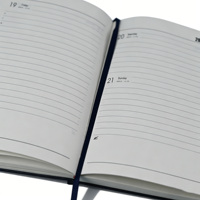 Agenda quotidien A5 en cuir PU écologique, couverture rigide, pages datées 2026, onglets mensuels, carnet de travail et d'étude, cadeau, commande en gros disponible