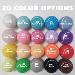 20 màu sắc thân thiện với môi Dog Tennis balls 6cm dễ dàng bắt Puppy đào tạo bóng làm bằng cao su và cảm thấy - Product Image 3