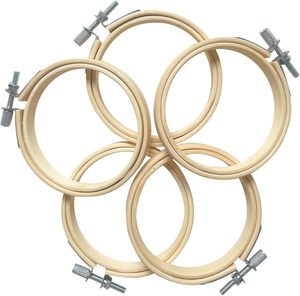 Cerceaux à broder de haute qualité, réglables, en bambou naturel premium, pour le point de croix, les travaux manuels et la couture à la main - Product Image 2