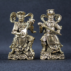 Figurine des Quatre Rois Célestes en laiton, artisanat fait main, ornement de bureau à domicile - Product Image 4