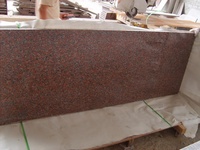 G562 Granit Rouge Poli pour Rampes d'Escalier et Mains Courantes, Sphère de Granit Rouge Feuille d'Érable pour Comptoir de Cuisine