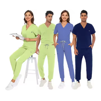 Offre Spéciale personnalisé classique Long pantalon droit 2-Way Stretch soins infirmiers Scrubs haute uniforme chirurgical pour hommes femmes médecins tissé propre