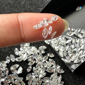 เพชรเมลีรูปทรงมาร์คีส์ ผลิตในห้องปฏิบัติการด้วยวิธี CVD HPHT เจียระไนอย่างดี ระดับความสะอาด VVS VS สี E ขนาดเล็ก สำหรับทำเครื่องประดับ น้ำหนัก 1 กะรัต - Product Image 2