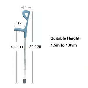<span class=keywords><strong>Muletas</strong></span> de codo ligeras y manos libres, bastón ajustable, ayudas para caminar con soporte de codo para discapacitados o personas mayores - Product Image 5