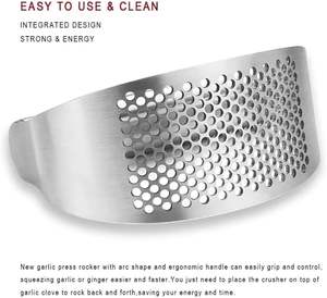 ที่บดกระเทียมแบบมือหมุน สแตนเลส สำหรับใช้ในครัวเรือน เครื่องบดกระเทียม เครื่องบดสับกระเทียม เครื่องบีบกระเทียม อุปกรณ์ครัว - Product Image 5