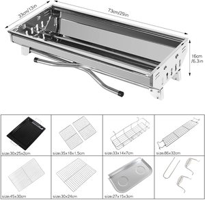 73CM Light Weight Portable <strong>Charcole</strong> Grill <strong>Barbecue</strong> - Product Image 2