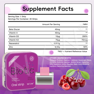 Bandes dissolvantes biotiques Offre Spéciale complément pour la peau et les cheveux sains Film de bande de vitamines Bande orale de bonbons biotiques - Product Image 2