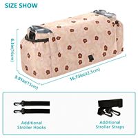 Sac de rangement isotherme en nylon imperméable durable à motif floral Hau personnalisé Hawaï, sac de transport à bandoulière pour poussette de bébé