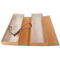 Boîte d'emballage de thé pliable à double couche avec logo personnalisable, en matériaux recyclés, fermeture magnétique pour portefeuille