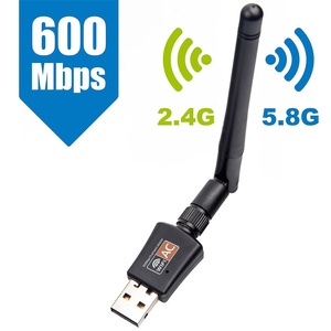 Adaptador Inalámbrico USB Externo de Doble Banda 600Mbps 2.4GHz 5GHz con Antena para Laptop, PC, Mini Computadora, Receptor de Tarjeta de Red - Product Image 4