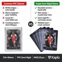 Porta Tarjetas Semirrígido de 124x84mm, PVC Transparente, Carga Superior, Protector de Tarjetas para Tarjetas Deportivas Coleccionables, Envío para Clasificación PSA BGS SGC