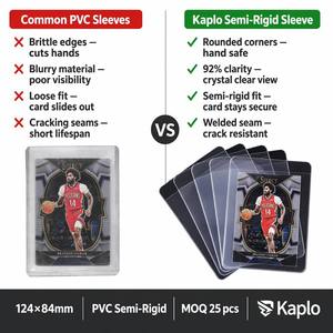 Porta Tarjetas Semirrígido de 124x84mm, PVC Transparente, Carga Superior, Protector de Tarjetas para Tarjetas Deportivas Coleccionables, Envío para Clasificación PSA BGS SGC - Product Image 6