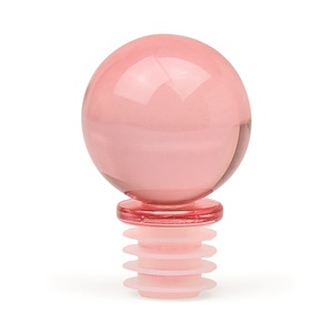 Bouchon de bouteille en verre Moony, couleur rose blush, bouchons à vin - Product Image 1