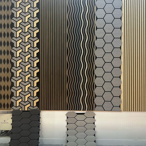 Mẫu miễn phí liên kết MDF polyester sợi gỗ tấm hấp thụ Home <span class=keywords><strong>Studio</strong></span> Auditorium cách âm Bảng điều chỉnh - Product Image 3