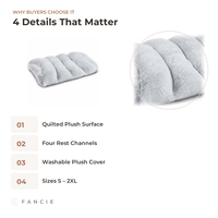 Coussin pour chien et chat en tissu peluche gris clair, lavable en machine, tapis pour animaux de compagnie pour cage, sol et voiture