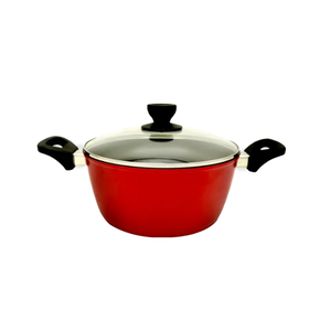 Cacerola inferior de inducción antiadherente de aluminio de primera calidad 2024, de 22 cm BD tapa de vidrio, venta al por mayor, precio barato, Parrilla de Gas para freír - Product Image 1