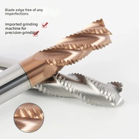 Fraise à dégrossir en carbure monobloc HRC55, 3 ou 4 dents, profil en épi de maïs, revêtement CNC, fraise personnalisée
