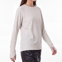 Sweat-shirt à col rond en polaire, vente chaude, directement de l'usine, manches longues, confortable et respirant, idéal pour les séances de sport en plein air