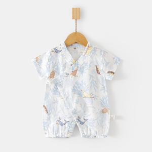 Mono <span class=keywords><strong>de</strong></span> Verano para Bebé, Unisex, <span class=keywords><strong>de</strong></span> Manga Corta, Ultrafino, <span class=keywords><strong>de</strong></span> Algodón Puro, con Cordones, Mono Corto y Bonito - Product Image 6