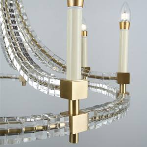 Lámpara Colgante Moderna de Lujo para Decoración del Hogar, Sala de Estar, Dormitorio, Estilo Americano, Cristal Cúbico, Redonda, Plana, para Villa - Product Image 4